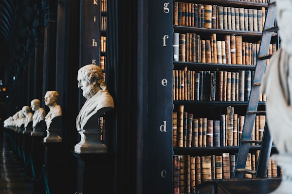 Law library with shelves of legal books