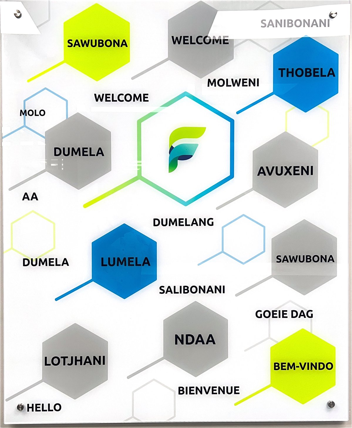FundaPark welcome sign in South Africa’s official languages